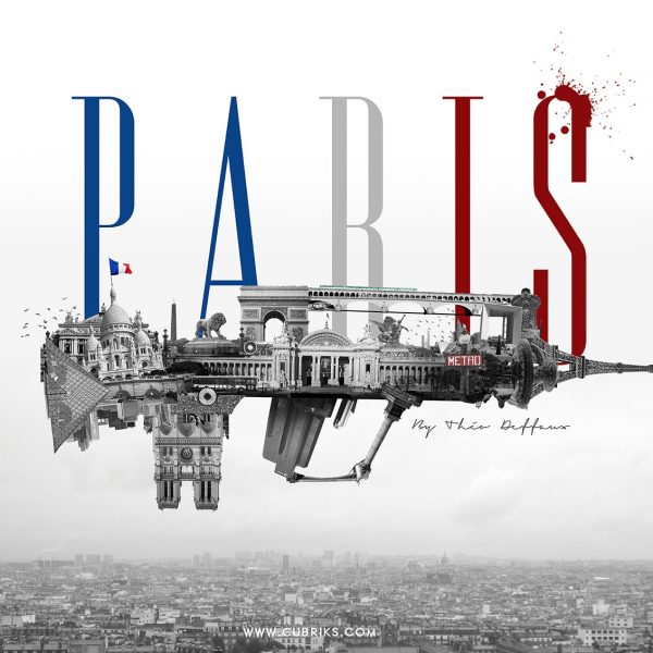 Famas,montageparis, montagearme, retouchephotoshop, parisillustration, prayforparis, attentatparis, armemontage, famasfrance, francephotoshop,