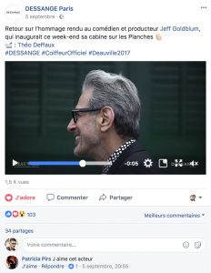 Dessange, contenudemarque, fluxreseauxsociaux, contenureseauxsociaux, partagemarque, videomarque, videoevenement, videofacebook, dessangevideo, dessangefilm, dessangephoto, dessangeevenement, deauville2017, célébrité, portraitcelebrite, people, tapisrouge, montéedesmarches, Fluxreseauxsociaux, facebookpost, postdessange, dessangecommunications, communicationdemarque, publicationsmarques, publicationsfestival, branding,