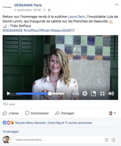 Dessange, contenudemarque, fluxreseauxsociaux, contenureseauxsociaux, partagemarque, videomarque, videoevenement, videofacebook, dessangevideo, dessangefilm, dessangephoto, dessangeevenement, deauville2017, célébrité, portraitcelebrite, people, tapisrouge, montéedesmarches, Fluxreseauxsociaux, facebookpost, postdessange, dessangecommunications, communicationdemarque, publicationsmarques, publicationsfestival, branding,