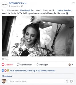 Dessange, contenudemarque, fluxreseauxsociaux, contenureseauxsociaux, partagemarque, videomarque, videoevenement, videofacebook, dessangevideo, dessangefilm, dessangephoto, dessangeevenement, deauville2017, célébrité, portraitcelebrite, people, tapisrouge, montéedesmarches, Fluxreseauxsociaux, facebookpost, postdessange, dessangecommunications, communicationdemarque, publicationsmarques, publicationsfestival, branding,
