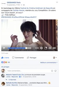 Dessange, contenudemarque, fluxreseauxsociaux, contenureseauxsociaux, partagemarque, videomarque, videoevenement, videofacebook, dessangevideo, dessangefilm, dessangephoto, dessangeevenement, deauville2017, célébrité, portraitcelebrite, people, tapisrouge, montéedesmarches, Fluxreseauxsociaux, facebookpost, postdessange, dessangecommunications, communicationdemarque, publicationsmarques, publicationsfestival, branding,