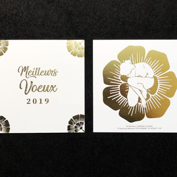 cartevoeux, impressiondorure, dorureachaud, cartedorure, voeuxgraphisme, graphismeparis, PAO, infographie,